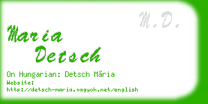 maria detsch business card